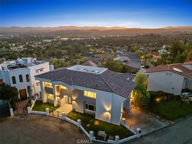 23835 Bella Vista Dr, Newhall, CA 91321 - view from above of property featuring a mountainous background
