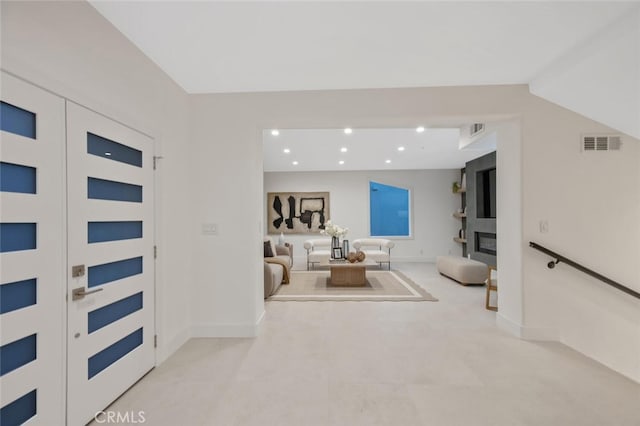 23835 Bella Vista Dr, Newhall, CA 91321 - living area with recessed lighting, carpet, and baseboards
