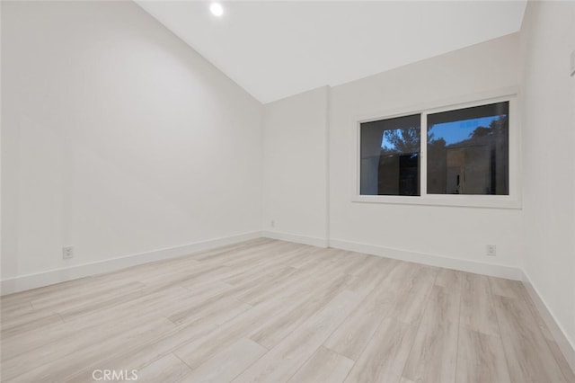 23835 Bella Vista Dr, Newhall, CA 91321 - spare room with wood finished floors, lofted ceiling, baseboards, and recessed lighting
