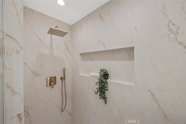 23835 Bella Vista Dr, Newhall, CA 91321 - full bath featuring a marble finish shower