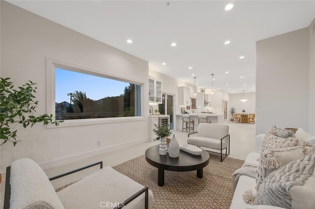 23835 Bella Vista Dr, Newhall, CA 91321 - living area featuring recessed lighting and light carpet