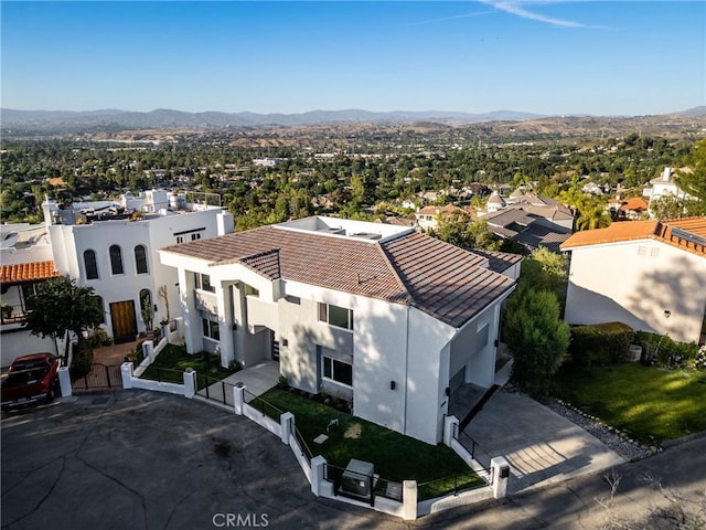 23835 Bella Vista Dr, Newhall, CA 91321 - aerial perspective of suburban area with a mountainous background
