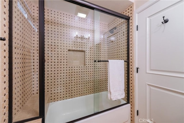 3438 Bahia Blanca W Unit B, Laguna Woods, CA 92637 - bathroom with combined bath / shower with glass door
