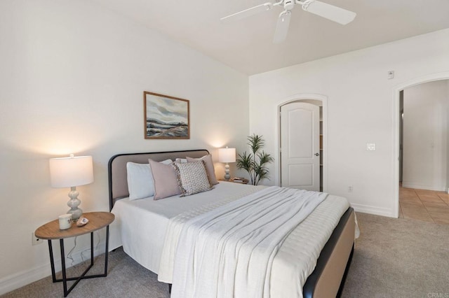 1225 Island Ave Unit 503, San Diego, CA 92101 - carpeted bedroom with baseboards and a ceiling fan