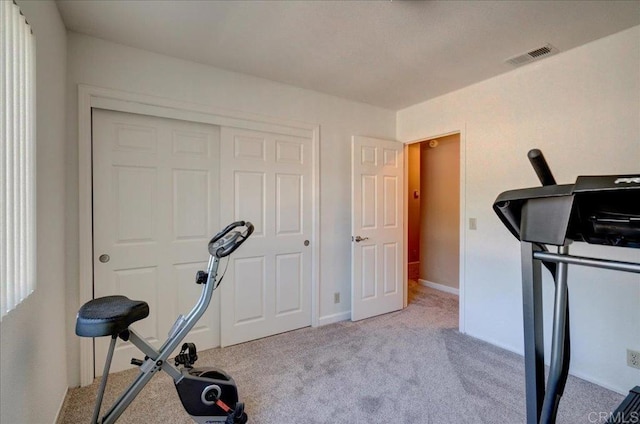221 E Old Julian Hwy, Ramona, CA 92065 - workout room featuring carpet and baseboards