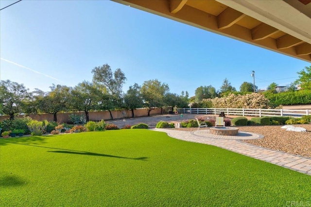 221 E Old Julian Hwy, Ramona, CA 92065 - view of yard featuring an outdoor fire pit and a patio area