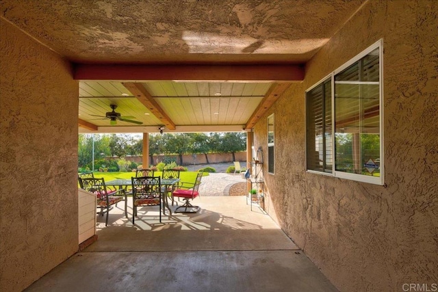 221 E Old Julian Hwy, Ramona, CA 92065 - view of patio with a ceiling fan and outdoor dining space