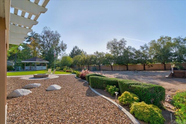 221 E Old Julian Hwy, Ramona, CA 92065 - view of yard with an outdoor fire pit