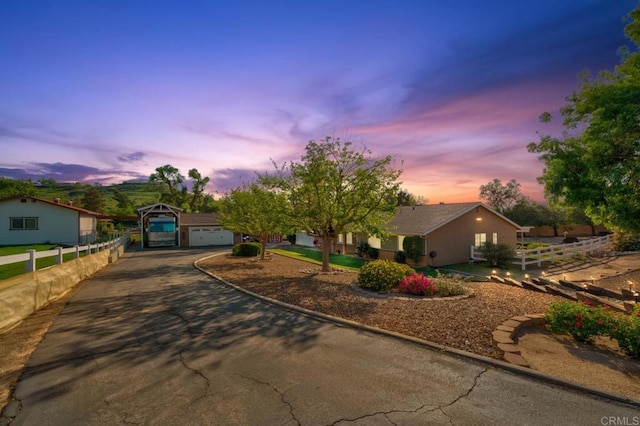221 E Old Julian Hwy, Ramona, CA 92065 - view of front facade with driveway, a detached carport, and a garage
