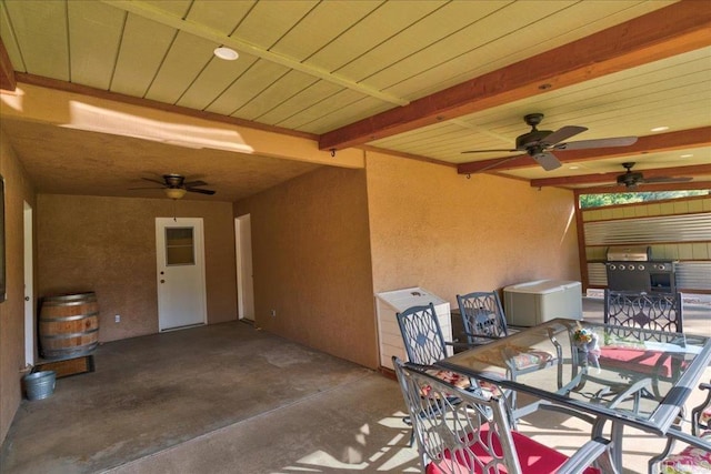 221 E Old Julian Hwy, Ramona, CA 92065 - view of patio featuring a ceiling fan and outdoor dining area