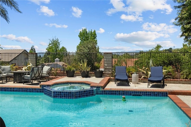 22565 Pecan Pl, Saugus, CA 91390 - view of pool featuring a patio area and a pool with connected hot tub