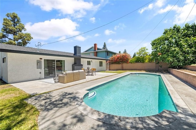 20853 Moonlake St, Diamond Bar, CA 91789 - view of swimming pool with a fenced backyard, a patio, and outdoor lounge area