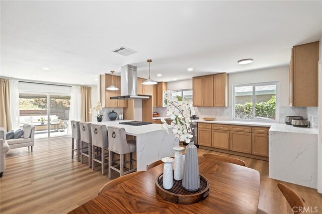 20853 Moonlake St, Diamond Bar, CA 91789 - dining room featuring light wood-style flooring and recessed lighting