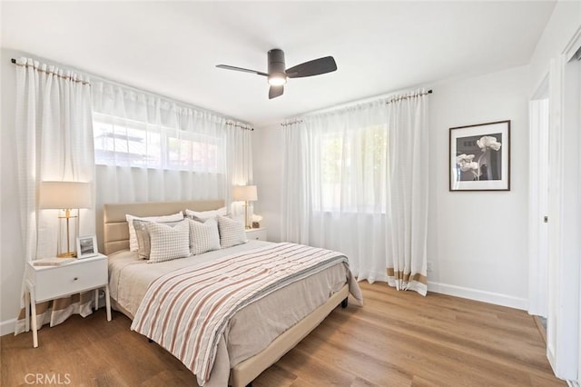 20853 Moonlake St, Diamond Bar, CA 91789 - bedroom with baseboards, wood finished floors, and a ceiling fan