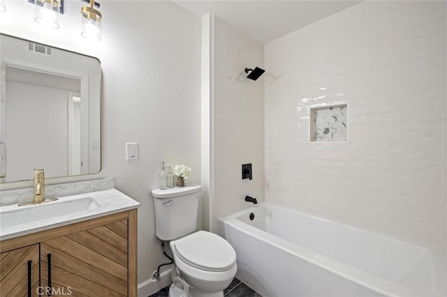 20853 Moonlake St, Diamond Bar, CA 91789 - bathroom with toilet, vanity, and shower / washtub combination