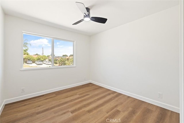 20853 Moonlake St, Diamond Bar, CA 91789 - spare room featuring baseboards, wood finished floors, and ceiling fan