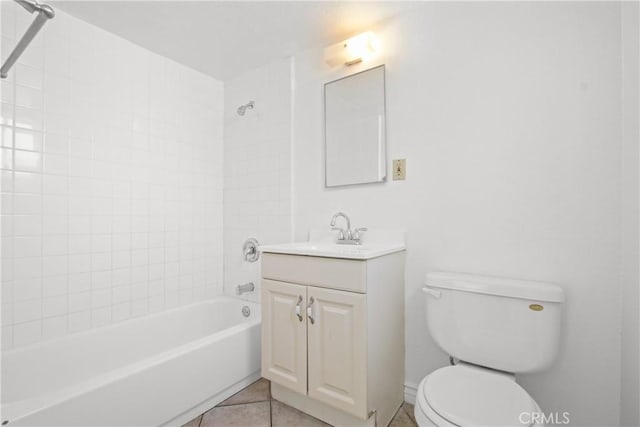 1450 Locust Ave Unit 205, Long Beach, CA 90813 - full bath featuring toilet, vanity, bathtub / shower combination, and tile patterned flooring