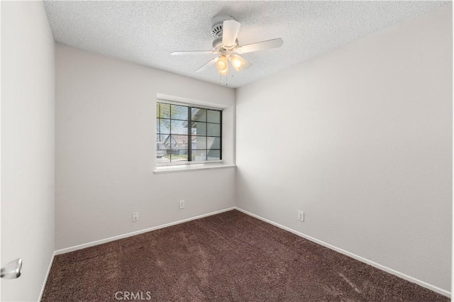 38115 41st St E, Palmdale, CA 93552 - carpeted spare room with ceiling fan, a textured ceiling, and baseboards