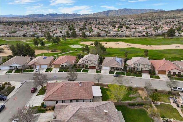 40729 Oakmont Ct, Palmdale, CA 93551 - aerial view of residential area with a mountain backdrop and a golf club