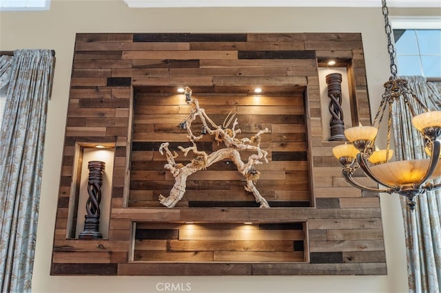 22581 Summerfield, Mission Viejo, CA 92692 - detailed view of wood walls and a chandelier