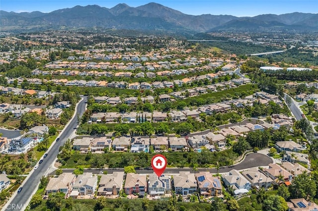 22581 Summerfield, Mission Viejo, CA 92692 - aerial view of property's location with a mountain backdrop and nearby suburban area