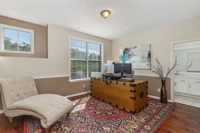 22581 Summerfield, Mission Viejo, CA 92692 - office area featuring plenty of natural light and hardwood / wood-style flooring