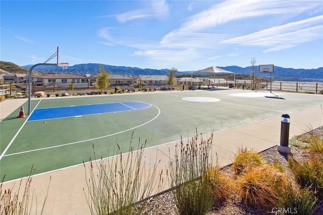 18171 Hedgerow Way, Saugus, CA 91350 - view of sport court featuring community basketball court and a mountain view