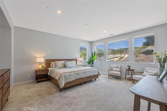 18171 Hedgerow Way, Saugus, CA 91350 - bedroom featuring light carpet and recessed lighting