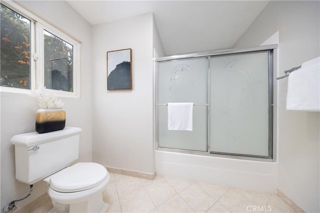 621 Foxhaven Pl, Diamond Bar, CA 91765 - full bathroom with toilet, enclosed tub / shower combo, tile patterned flooring, and baseboards