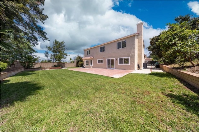 621 Foxhaven Pl, Diamond Bar, CA 91765 - back of house featuring a patio, stucco siding, a chimney, and central air condition unit