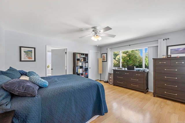 1529 Moreno St, Oceanside, CA 92054 - bedroom featuring light wood-style floors and a ceiling fan