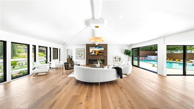 18823 La Amistad Pl, Tarzana, CA 91356 - living room featuring light wood-style floors and a fireplace