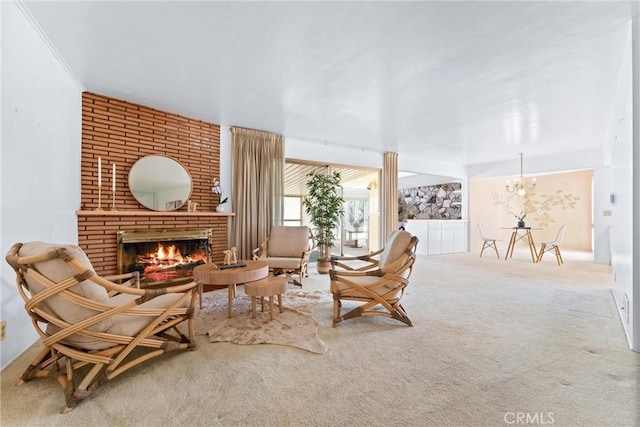 9521 Royal Palm Blvd, Garden Grove, CA 92841 - sitting room featuring carpet and a fireplace