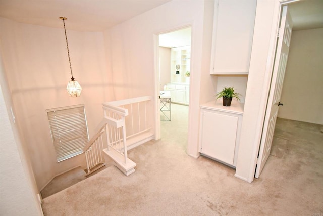 10908 Avenida Playa Veracruz, San Diego, CA 92124 - hall featuring an upstairs landing and light colored carpet