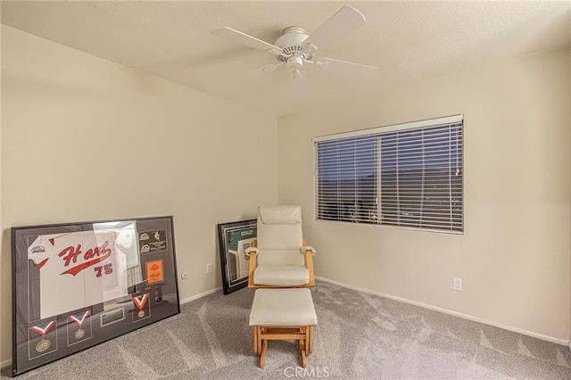 28367 Mount Stephen Ave, Canyon Country, CA 91387 - living area with carpet floors and a ceiling fan