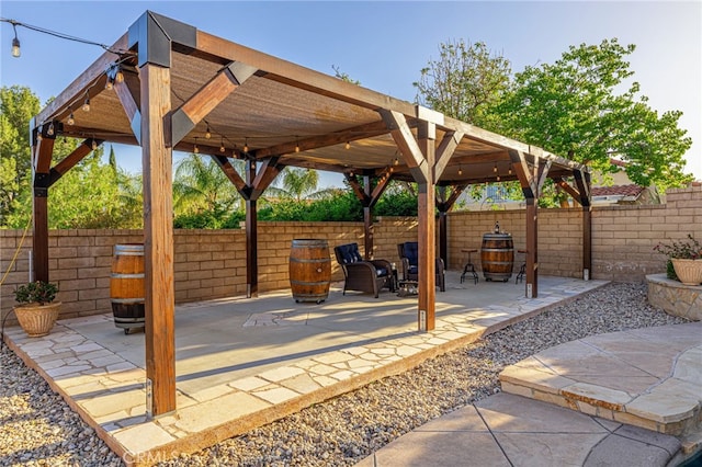 28367 Mount Stephen Ave, Canyon Country, CA 91387 - fenced backyard with a patio area and a gazebo