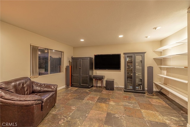 28367 Mount Stephen Ave, Canyon Country, CA 91387 - living room featuring stone tile flooring and recessed lighting