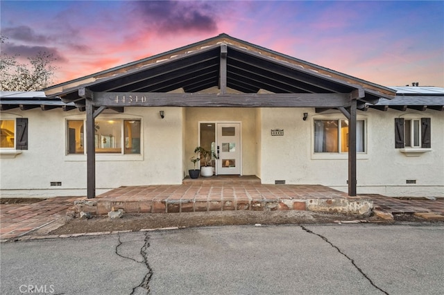 44310 Calle Bernardo, Temecula, CA 92590 - bungalow-style home featuring crawl space, stucco siding, and a patio