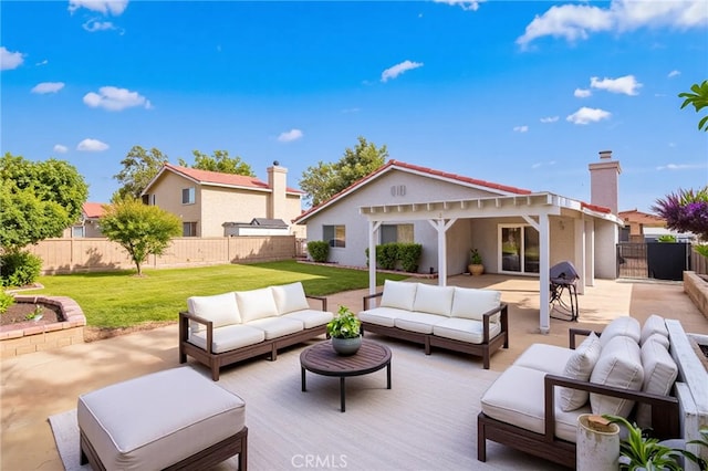 1819 Acosta Ave, Lancaster, CA 93535 - view of patio / terrace featuring an outdoor living space and a grill