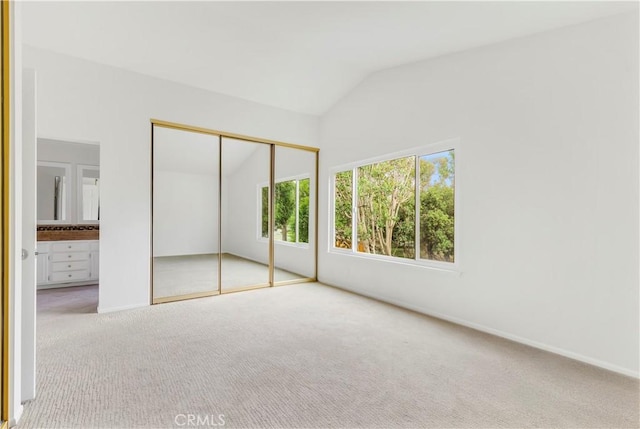 32911 Danaoak, Dana Point, CA 92629 - unfurnished bedroom featuring vaulted ceiling, carpet floors, a closet, and baseboards