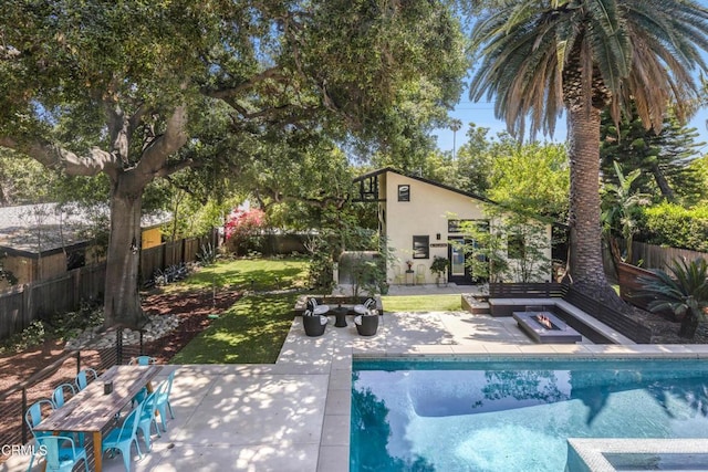 448 W Montecito Ave, Sierra Madre, CA 91024 - view of swimming pool featuring a patio