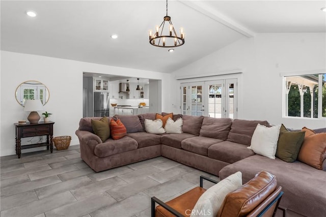 4674 Norton Pl, Riverside, CA 92506 - living area with a chandelier and recessed lighting