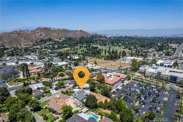 4674 Norton Pl, Riverside, CA 92506 - aerial view of property and surrounding area with a mountain backdrop