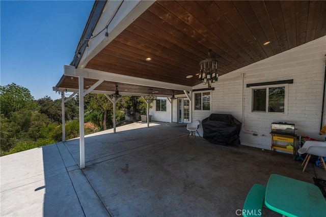 4674 Norton Pl, Riverside, CA 92506 - view of patio featuring grilling area and a ceiling fan