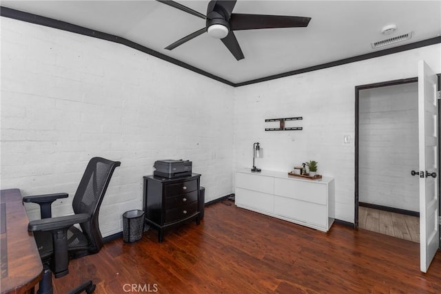 4674 Norton Pl, Riverside, CA 92506 - office space featuring ceiling fan, vaulted ceiling, and wood finished floors