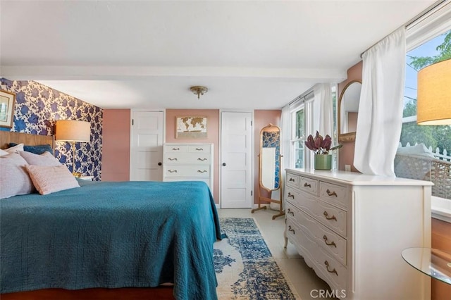 967 W 2nd Ave, Escondido, CA 92025 - bedroom with wallpapered walls and multiple windows