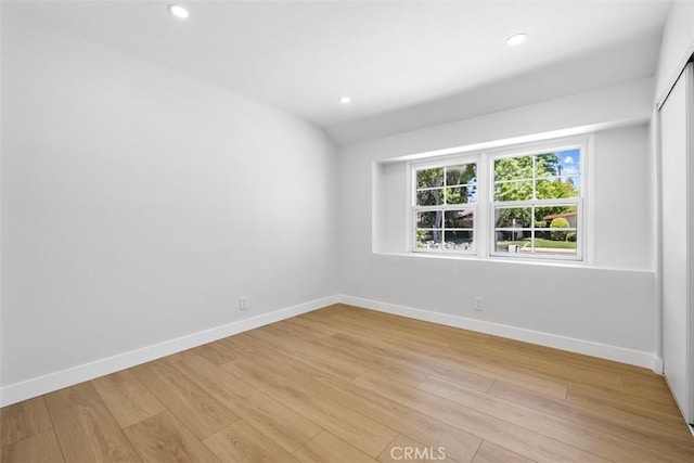 22306 Marlin Pl, Canoga Park, CA 91303 - spare room featuring baseboards, light wood-type flooring, and recessed lighting