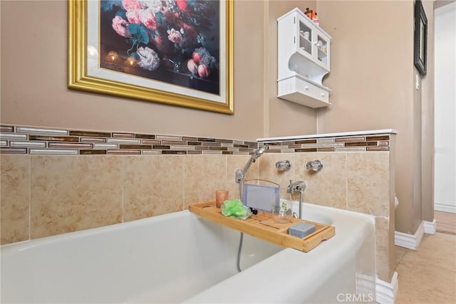 11900 Covello St, North Hollywood, CA 91605 - bathroom with a bath and tile patterned flooring