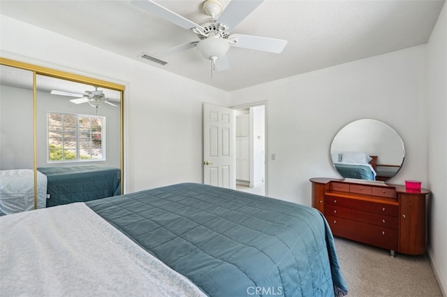 4950 Dunman Ave, Woodland Hills, CA 91364 - carpeted bedroom featuring a closet and a ceiling fan