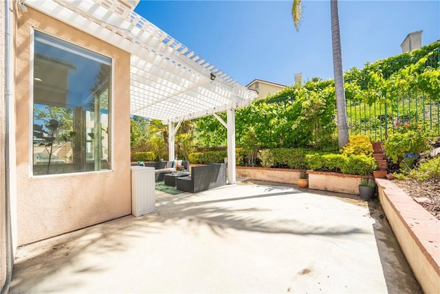 2902 Easton Pl, Rowland Heights, CA 91748 - view of patio / terrace with an outdoor hangout area and a pergola